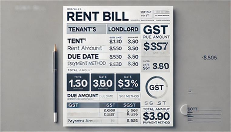 How to Format a Rent Bill with GST with monthly rent invoice